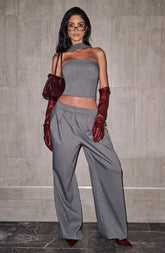 Kirsty Pants - Grey Marl Pants Babyboo Fashion Premium Exclusive Design