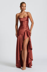 Samira Maxi Dress - Rust Dress Babyboo Fashion Premium Exclusive Design