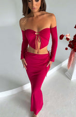 Tana Maxi Skirt - Pink Skirt Babyboo Fashion Premium Exclusive Design