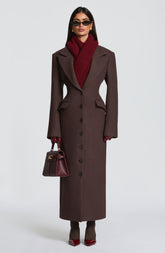 Ursula Coat - Plum Brown Jacket Babyboo Fashion Premium Exclusive Design