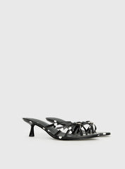 For The Rush Kitten Heels Black Polka