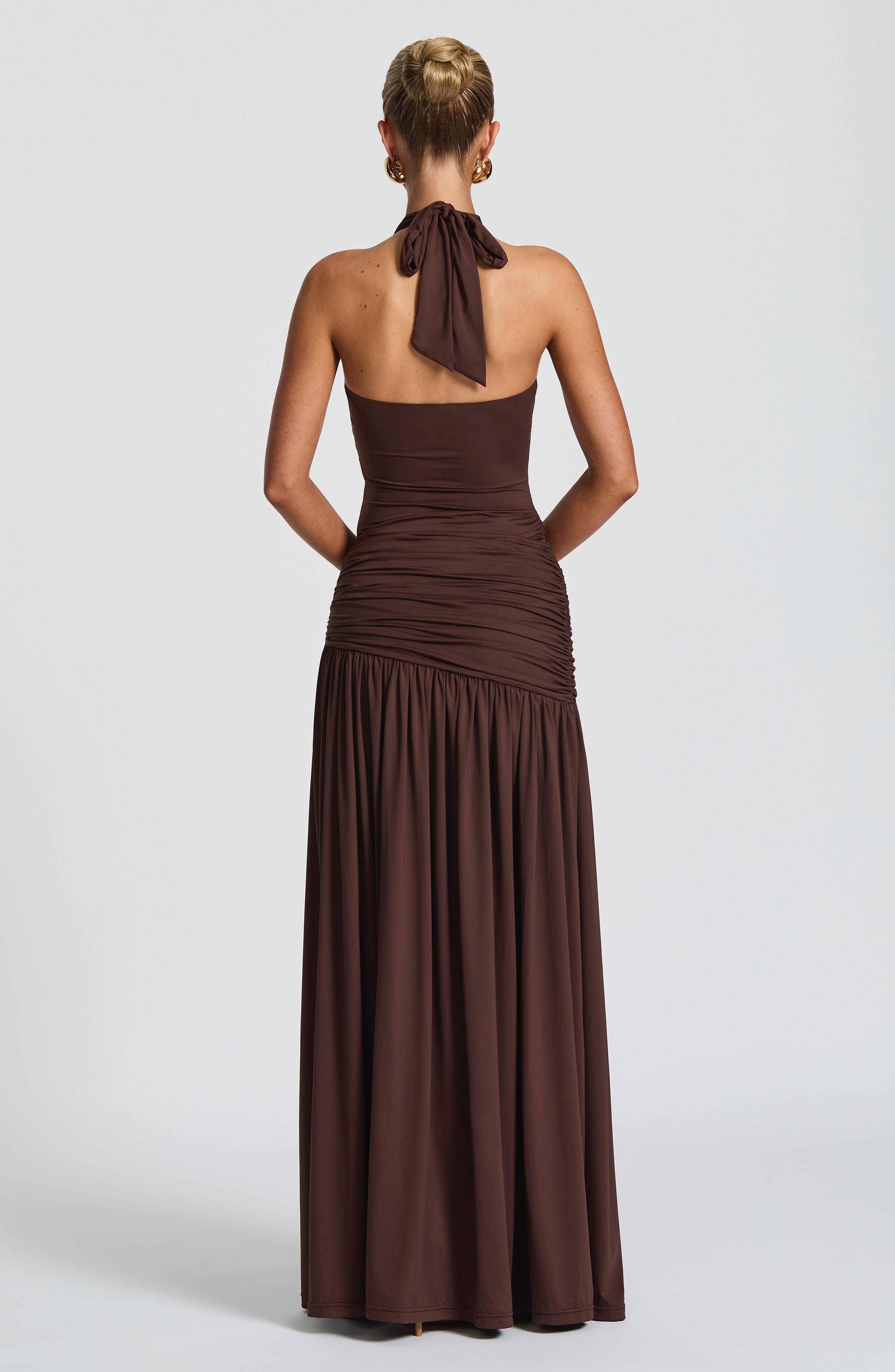 Saira Maxi Skirt - Plum Brown Skirt Babyboo Fashion Premium Exclusive Design