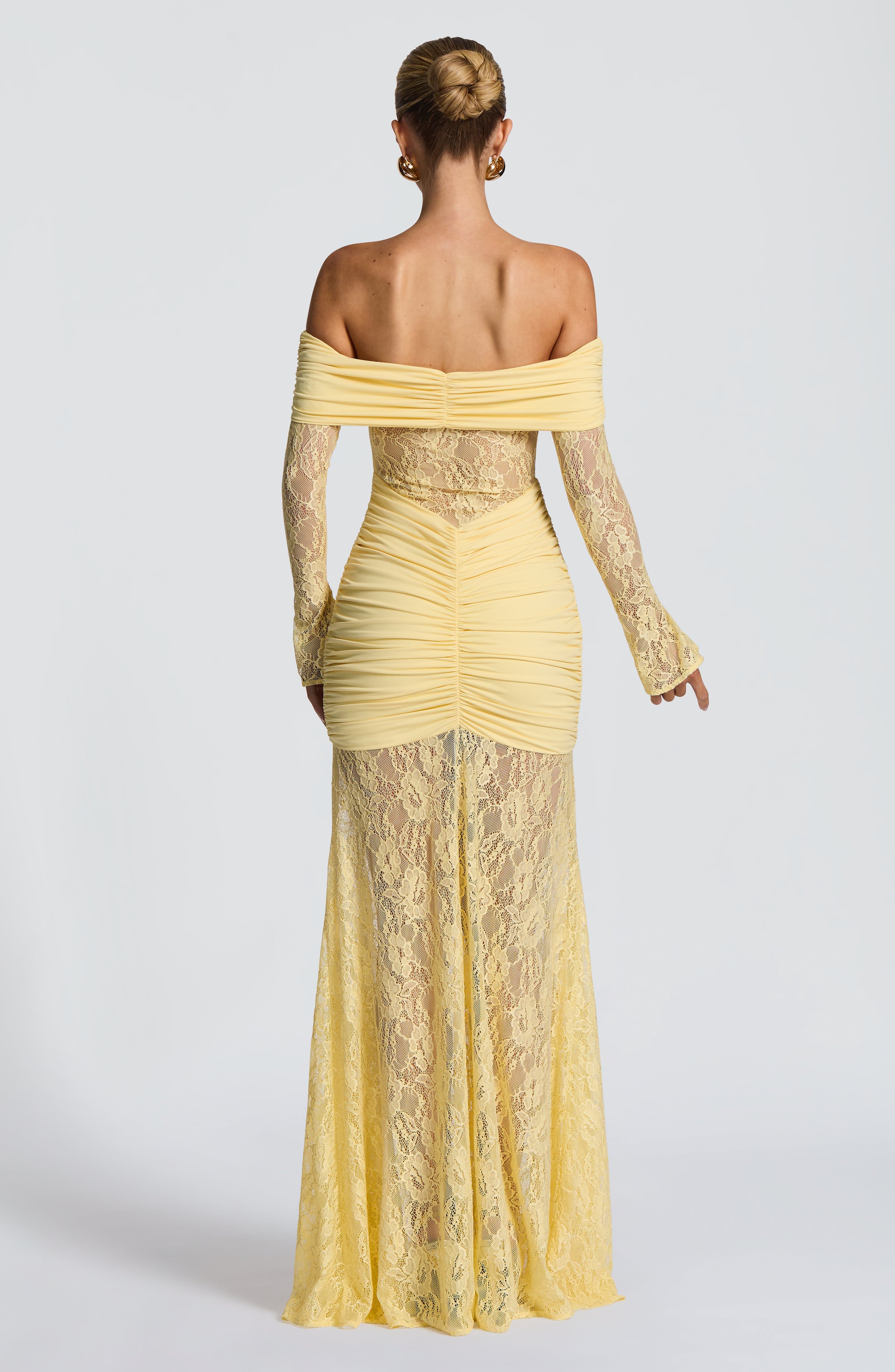 Sauline Maxi Dress - Lemon Dress Babyboo Fashion Premium Exclusive Design