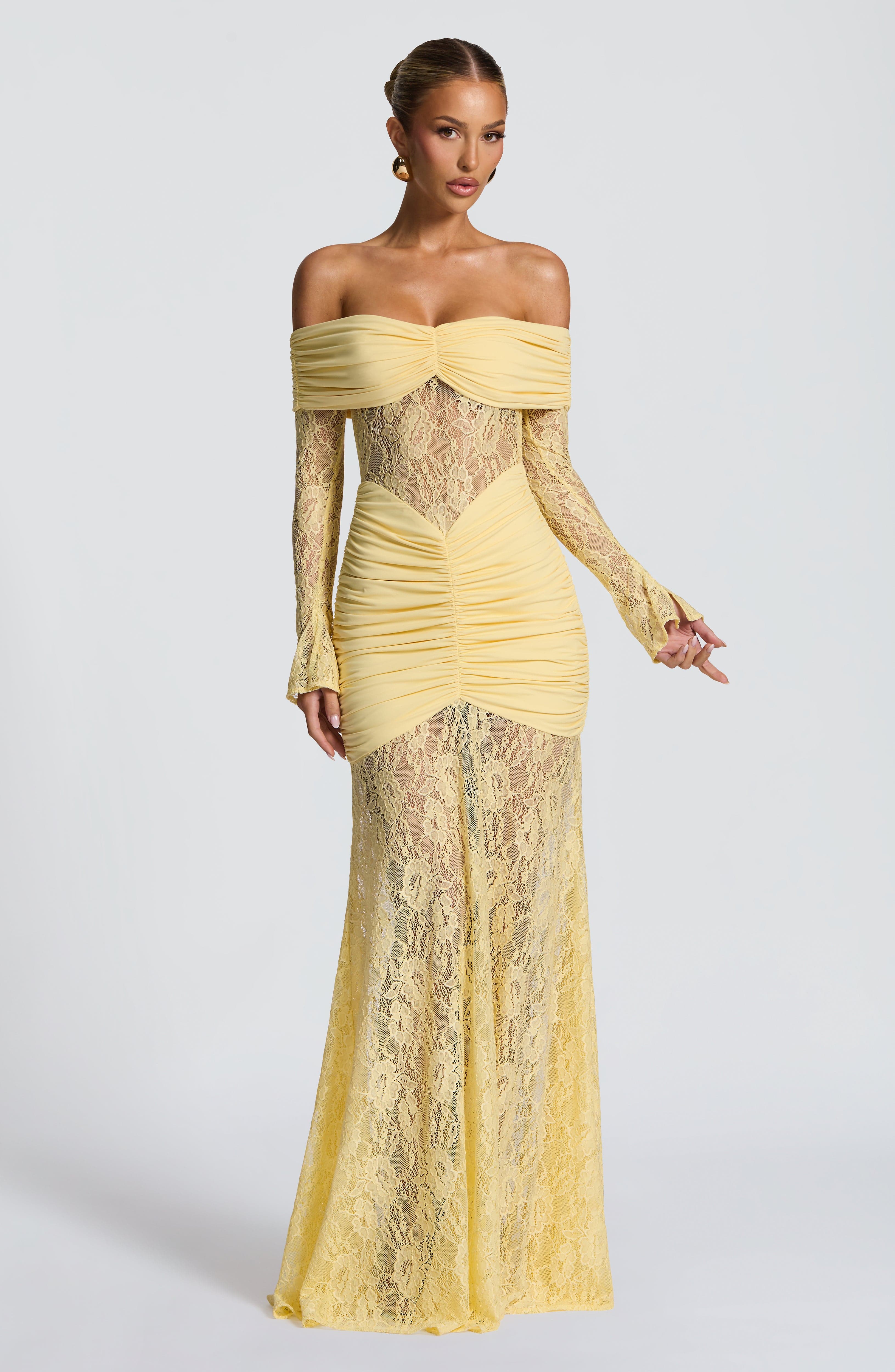 Sauline Maxi Dress - Lemon Dress Babyboo Fashion Premium Exclusive Design