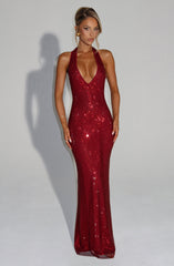 Starla Maxi Dress - Wine Dress Babyboo Fashion Premium Exclusive Design
