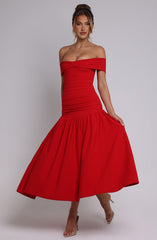 Wilhelmina Midaxi Dress - Red Dress Babyboo Fashion Premium Exclusive Design