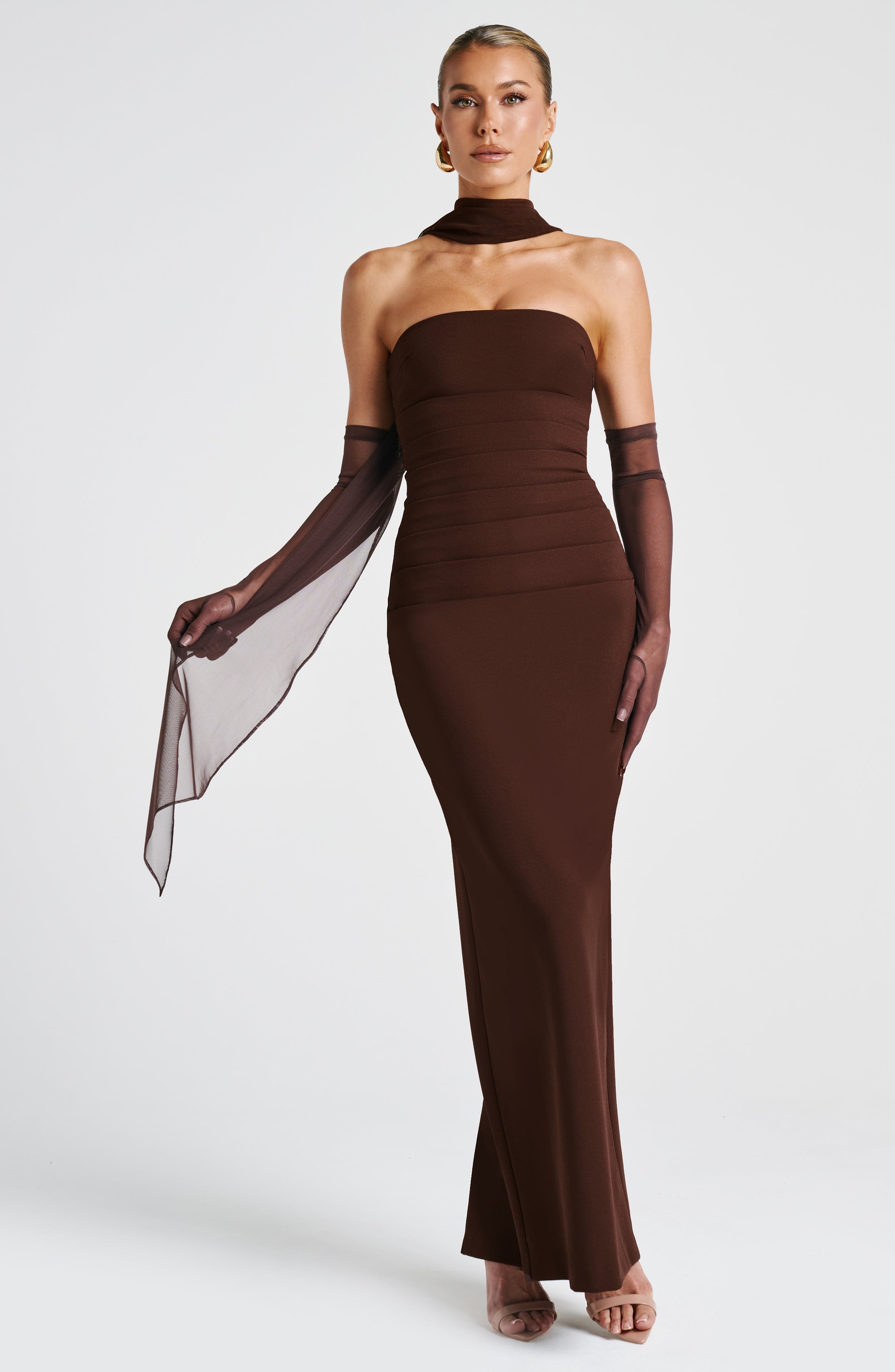 Yulia Maxi Dress - Plum Brown Dress Babyboo Fashion Premium Exclusive Design